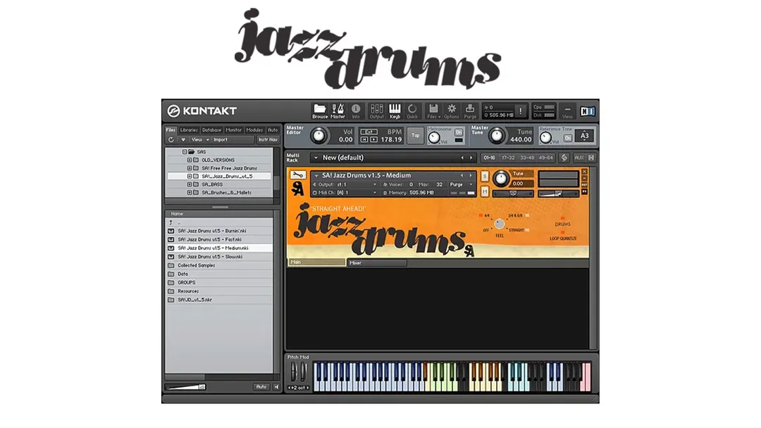 Straight Ahead Samples Jazz Drums โปรแกรมทำเพลง VST, VSTi, Plugins